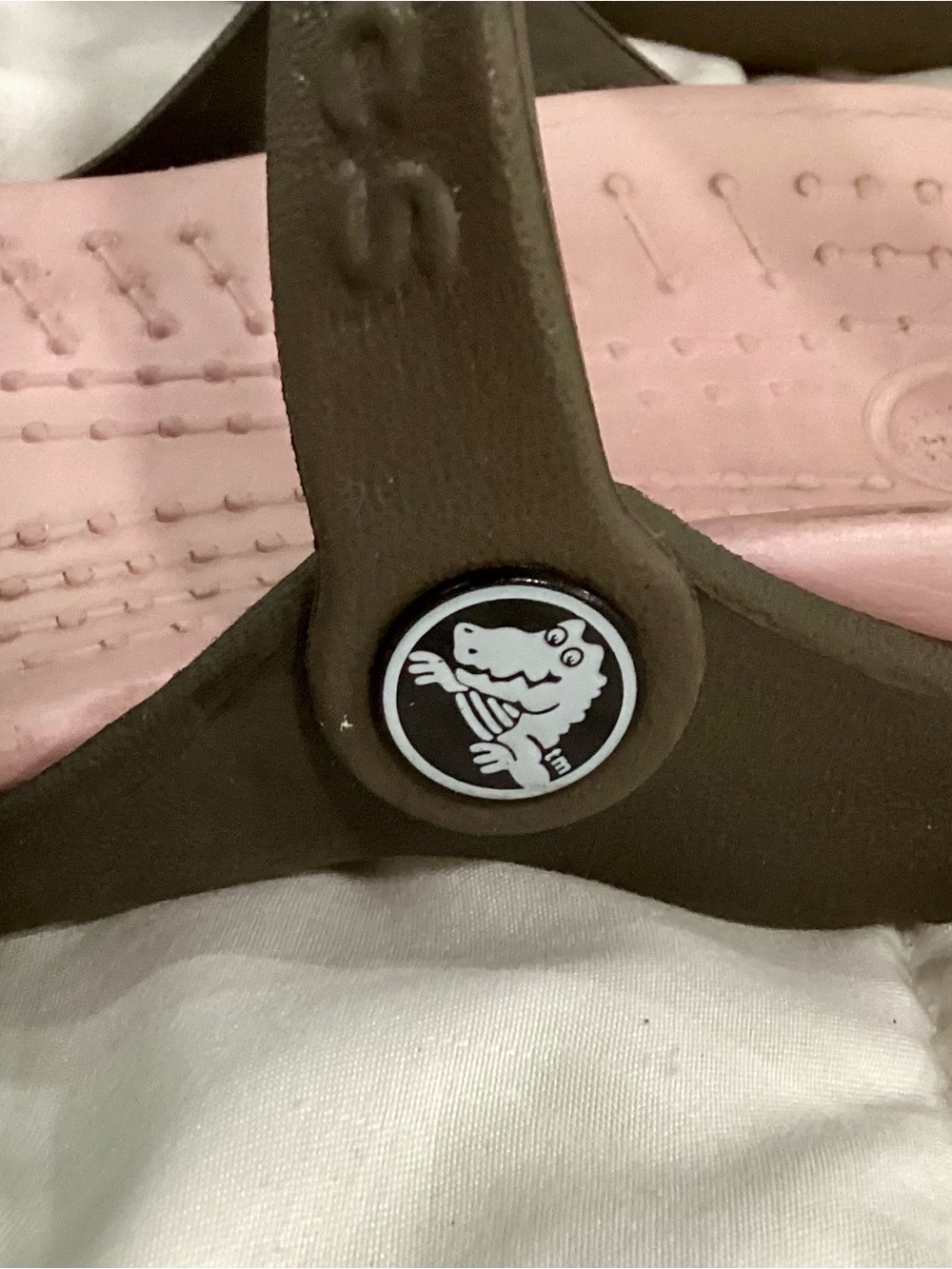 CROCS Women's Size 8 Cleo Sandals in Chocolate and Cotton Candy- Discontinued - Picture 11 of 13